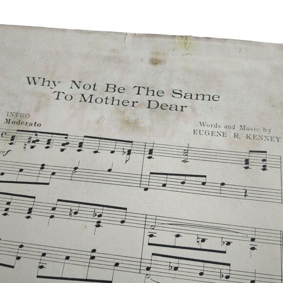 1916 Why Not Be The Same To Mother Dear Sheet Music Eugene Kenney - Picture 3 of 10